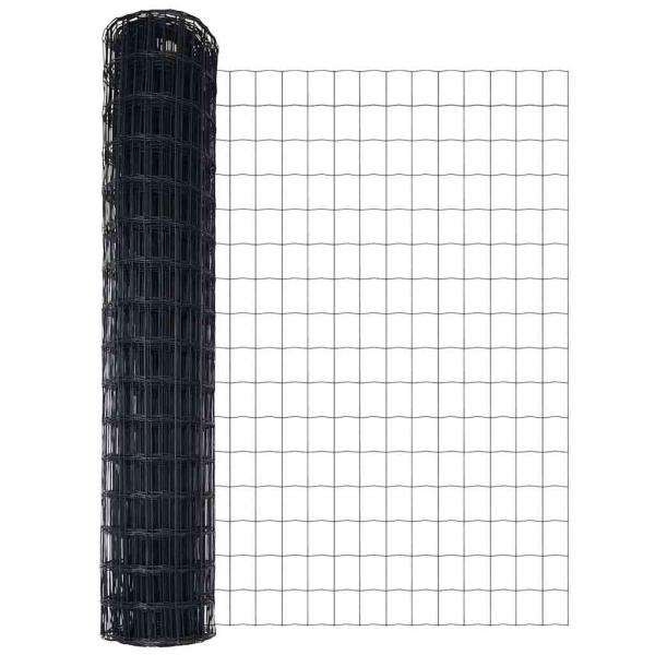 Eurozaun Set von 2 Grau Metall 25 x 1,2 m Langlebig Eurozaun