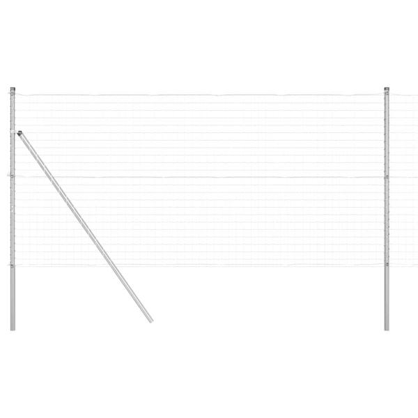 Euro Zaun mit 7 Pfosten 1,2x10 m verzinkter Stahl