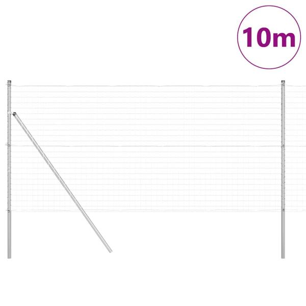 Euro Zaun mit 7 Pfosten 1,2x10 m verzinkter Stahl