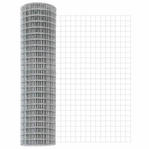 Euro Zaun mit 7 Pfosten 1,4x10 m Verzinkter Stahl