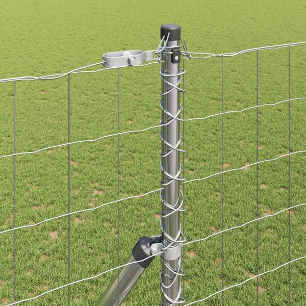Euro Zaun mit 7 Pfosten 1,5x10 m Verzinkter Stahl