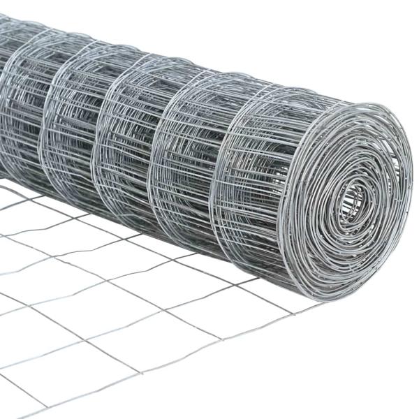 Euro Zaun mit 13 Pfosten 0,4x50 m Verzinkter Stahl