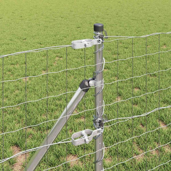 Euro Zaun mit 13 Pfosten 0.4x50 m galvanisierter Stahl