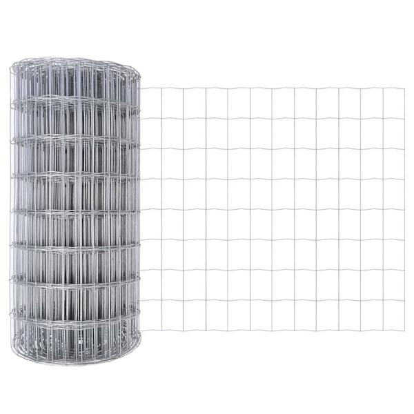 Euro Zaun mit 13 Pfosten 0.4x50 m galvanisierter Stahl