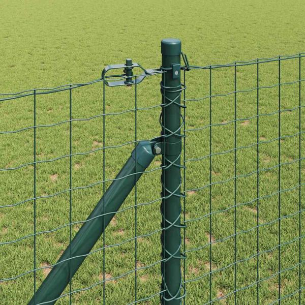 Euro-Zaun mit 7 Sternankern 1x10 m verzinkter Stahl Grün