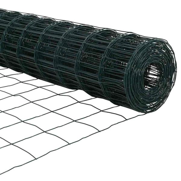 Euro Zaun Set aus 2 Grün Polyethylen-beschichteter Draht Mittel