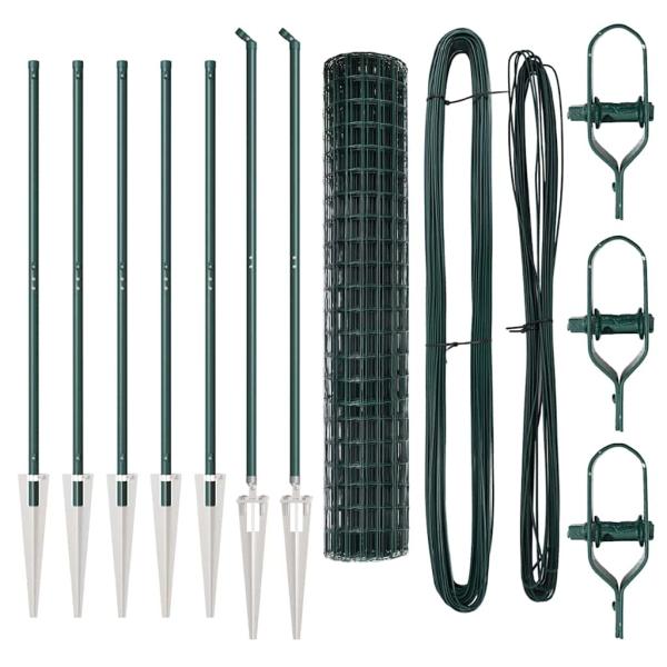 Eurozaun Set mit 2 Grün Galvanisierter Stahl Groß Langlebig