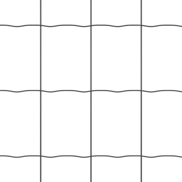 Euro Zaun mit 7 Spike-Posten 0.4x10 m galvanisierter Stahl Grau