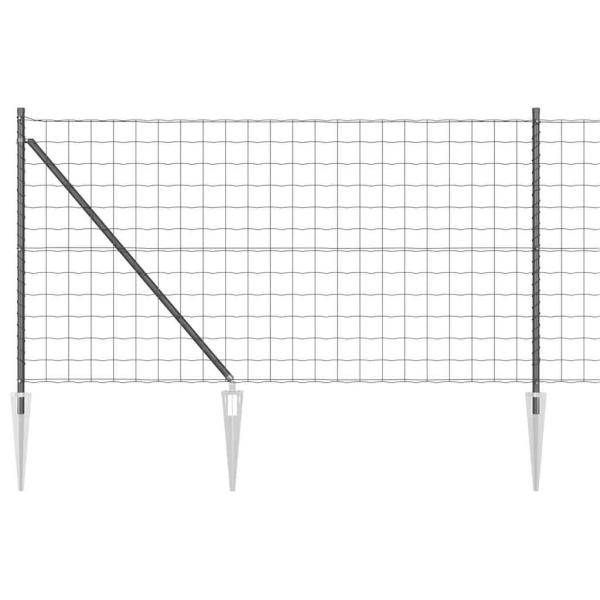 Euro Zaun Set mit 2 Grau Metall 10 x 1 m Langlebig Euro Zaun