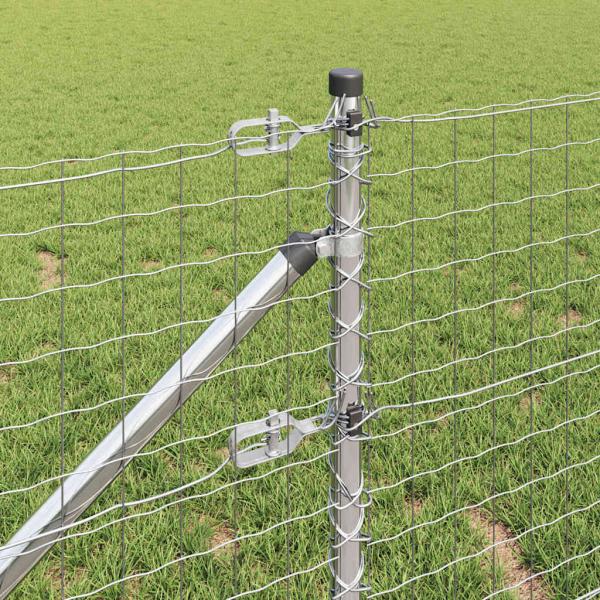 Euro Zaun mit 7 Spitzpfosten 1x10 m aus galvanisiertem Stahl