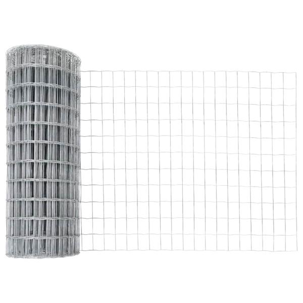 Eurozaun mit 7 Spike-Posts 1x10 m Feuerverzinkter Stahl