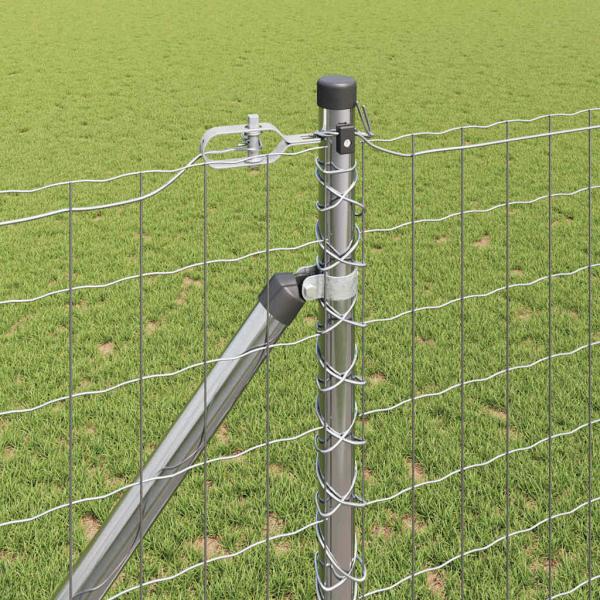 Euro Zaun mit 7 Stachelpfosten 1.4x10 m Galvanisierter Stahl