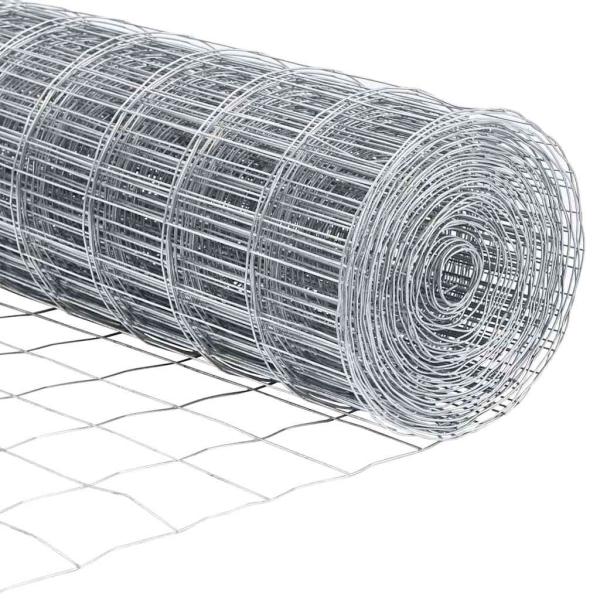 Eurozaun mit 7 Pfosten mit Spitze 1,2x10 m verzinkter Stahl