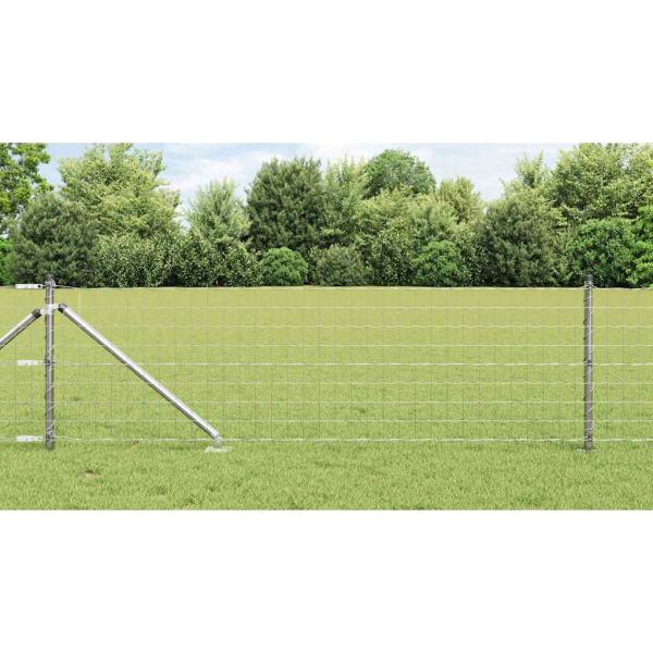 ARDEBO.de - Euro Zaun mit 7 Erdspießen 0.4x10 m Verzinkter Stahl
