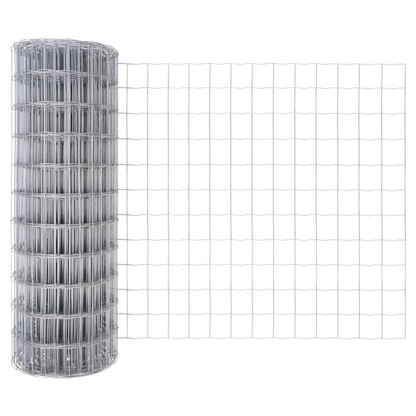 Euro Zaun mit 7 Spike-Posts 0.8x10 m Verzinkter Stahl