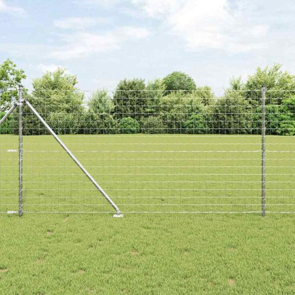 ARDEBO.de - Euro Zaun mit 7 Spike-Posts 1.4x10 m Verzinkter Stahl