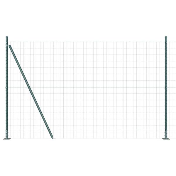Euro Zaun mit 7 Flanschen 1,6x10 m verzinkter Stahl