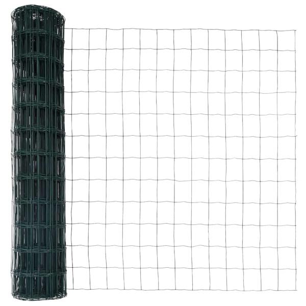 Eurozaun mit Betonfundament 10 x 0,8 m PVC-beschichteter Stahl