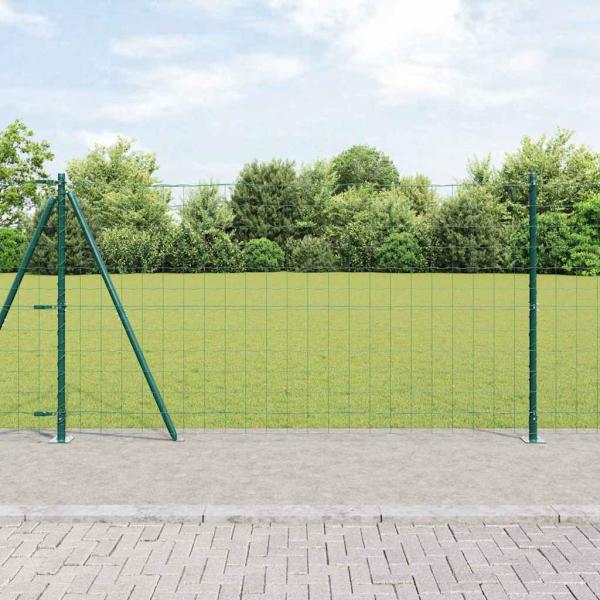 ARDEBO.de - Euro Zaun Set aus 2 Grün Metall 10 x 1,2 m Langlebig