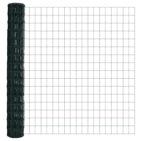 Euro-Zaun mit 13 Flanschpfosten 1,2x25 m feuerverzinkter Stahl