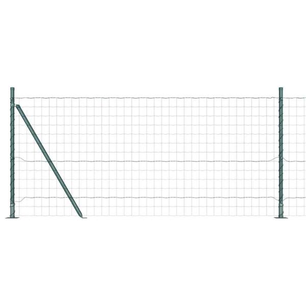 Eurozaun Set aus 2 Grün Pulverbeschichteter Stahl 10 x 0.8 m