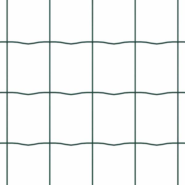 Eurozaun Set aus 2 Grün Pulverbeschichteter Stahl 10 x 0.8 m