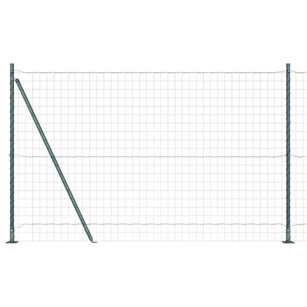 Euro Zaun mit 7 Flanschpfosten 1,4x10 m galvanisierter Stahl