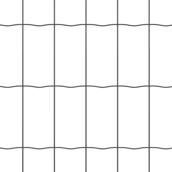 Euro Zaun mit 7 Flanschpfosten 1.2x10 m Galvanisierter Stahl