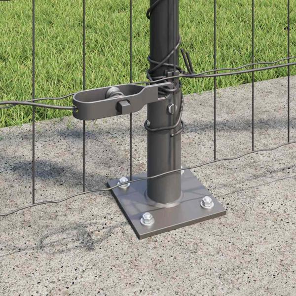 Euro-Zaun mit Betonsockel 10 x 1,2 m PVC-beschichteter Stahl