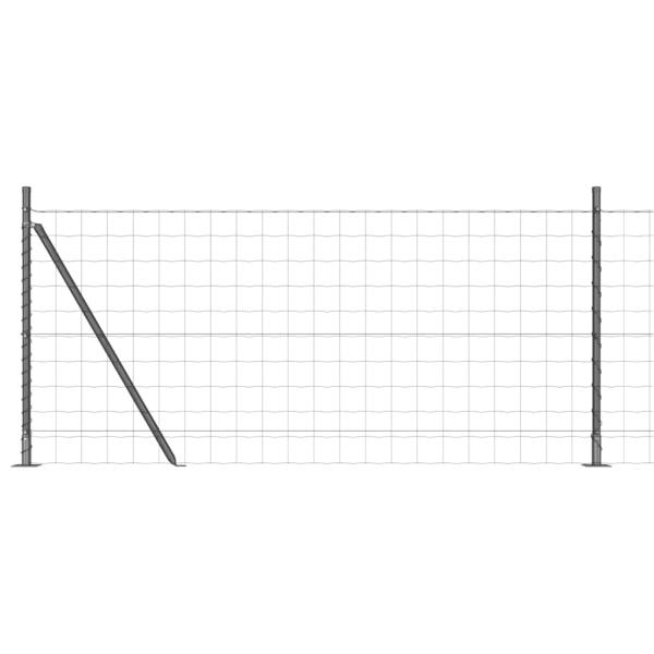 Eurozaun Set aus 2 Grau Metall 10 x 1 m Langlebig Zaun