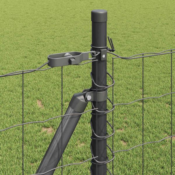Euro Zaun mit 13 Flanschen 0,8x25 m verzinkter Stahl