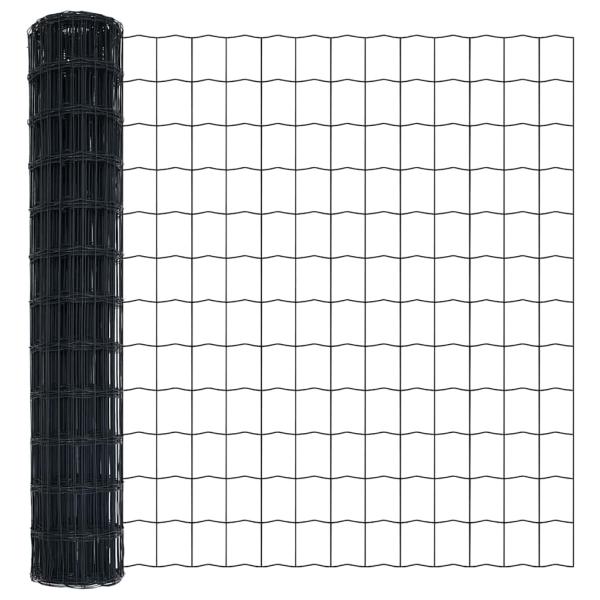 Euro Zaun mit 13 Flanschen 0,8x25 m verzinkter Stahl