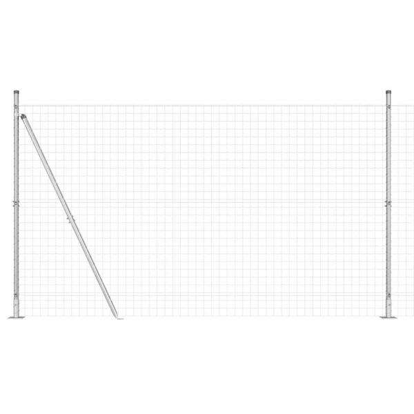 Euro-Zaun mit 7 Flanschen 1,4x10 m Verzinkter Stahl