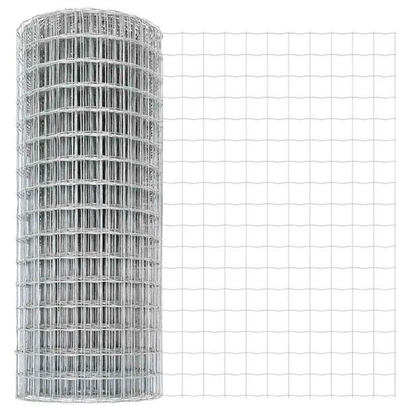 Euro-Zaun mit 7 Flanschen 1,4x10 m Verzinkter Stahl