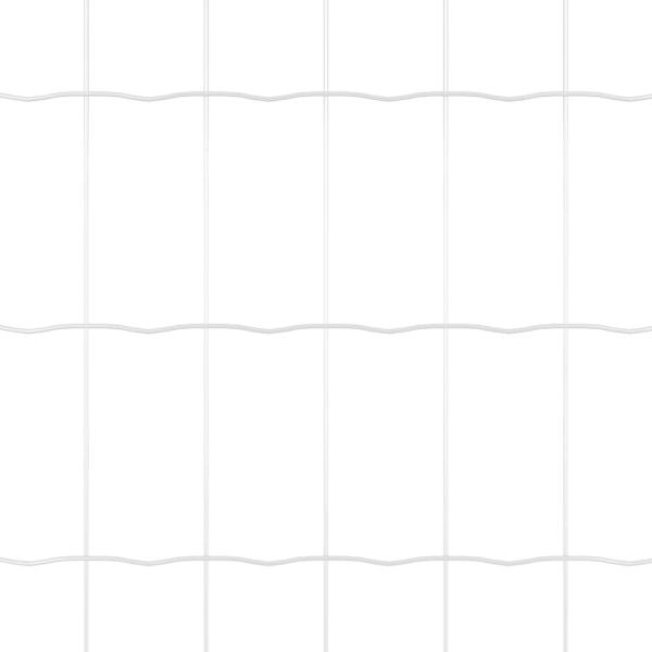 Euro Zaun mit 7 Flanschpfosten 0.8x10 m Verzinkter Stahl