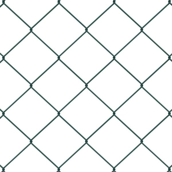 Maschendrahtzaun mit 7 Pfosten 1,2x10 m Galvanisierter Stahl Grün