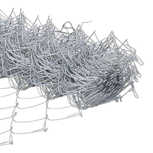 Kettenschutzzaun mit 13 Pfosten 0,6x25 m Verzinkter Stahl