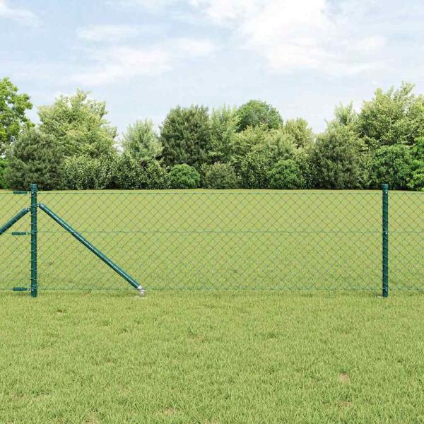 ARDEBO.de - Stahlgitterzaun mit 7 Spike-Pfosten 0.4x10 m verzinkter Stahl