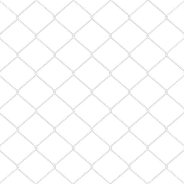 Kettenzaun mit 7 Flanschpfosten 1,5x10 m verzinkter Stahl