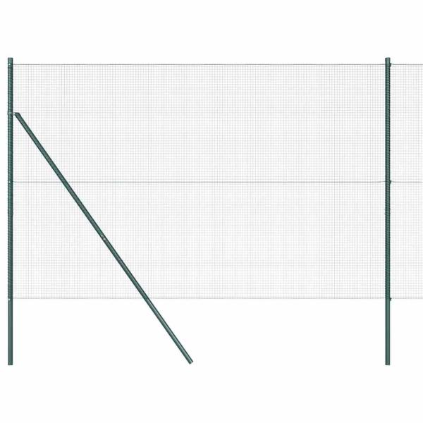 Schweißdrahtzaun mit 13 Pfosten Grün 1,5 x 25 m Stahl