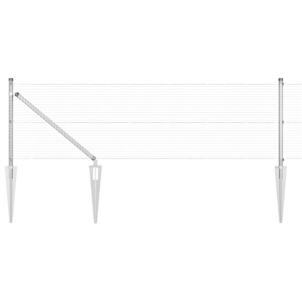 Geschweißter Drahtzaun mit 13 Spike-Posts 0,4 x 100 m galvanisierter Stahl