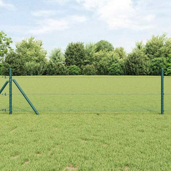 ARDEBO.de - Bodenmontierter Sechseckzaun 10 x 0,5 m PVC-beschichteter Stahl