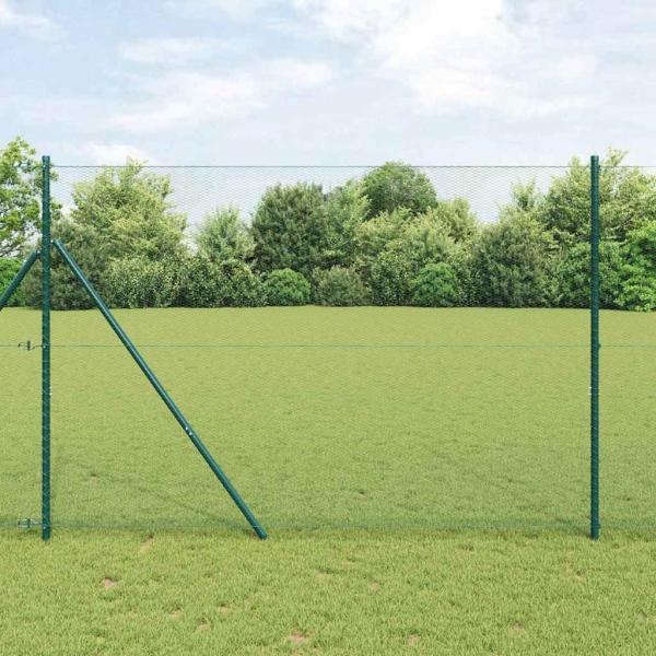 ARDEBO.de - Bodenmontierter Sechseckzaun 10 x 1,5 m PVC-beschichteter Stahl