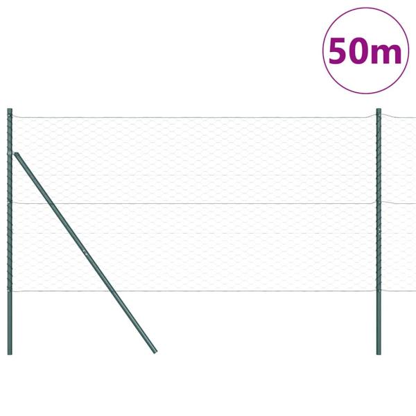 Sechseckiger Zaunbodenfixierung 50 x 1,2 m Grün Netz