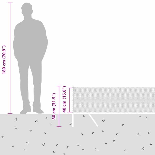 Bodenmontierter Sechseckzaun 100 x 0,4 m Grün Netz