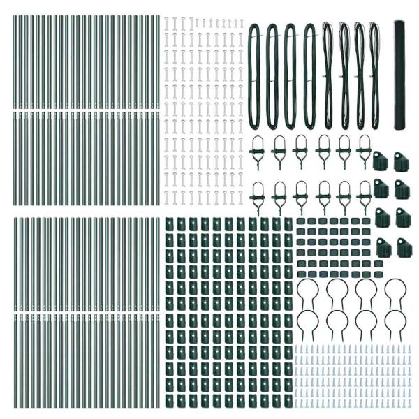 Bodenmontierter Sechseckzaun 100 x 1,5 m Grün Netz