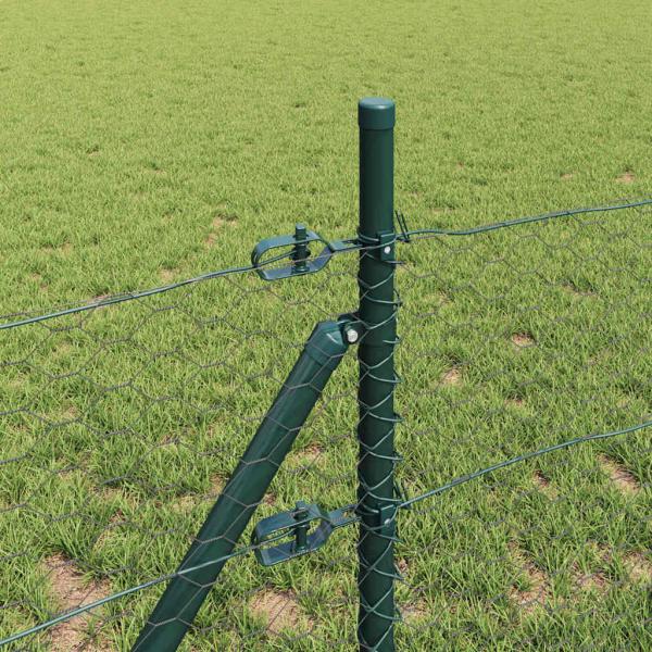 Bodenmontierter Sechseckzaun 100 x 0,4 m Grau Netz