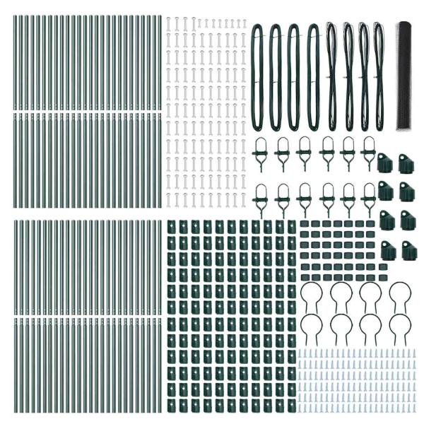 Bodenmontierter Sechseckzaun 100 x 1 m PVC-beschichteter Stahl