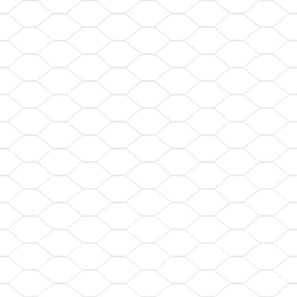 Hexagon Zaun 0.4x50 m Feuerverzinkter Stahl, Zaunpfosten 13 Stück Ø32 mm 80 cm Feuerverzinkter Stahl