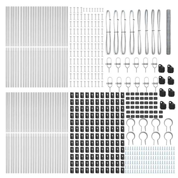Sechseckzaun 1,6x100 m Verzinkter Stahl, Zaunpfosten 13 Stk Ø32 mm 210 cm Verzinkter Stahl